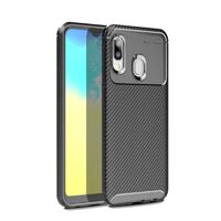 Husa Samsung Galaxy A20e Lemontti Carbon Fiber Black