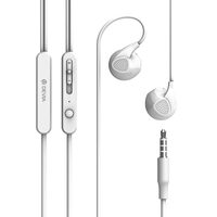 Casti Stereo 3.5 mm Devia D2 Ripple Alb (handsfree - telecomanda, microfon)