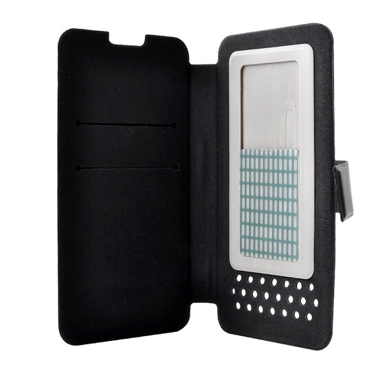 Husa Size XL Lemontti Book Universal Negru (cu adeziv si slide)