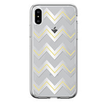 Husa iPhone XS Max Devia Silicon Bowen Series Silver (cu model electroplacat)