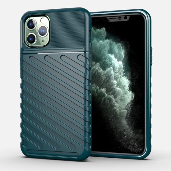 Husa iPhone 11 Pro Max Lemontti Thunderbolt Dark Green