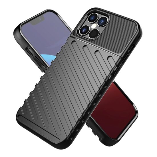 Husa iPhone 12 / 12 Pro Lemontti Thunderbolt Black