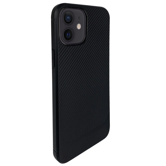 Husa iPhone 12 Mini Lemontti Carbon Pro Negru