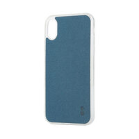 Husa iPhone X / XS Lemontti Silicon Vellur Albastru