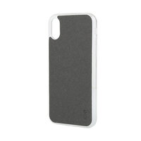 Husa iPhone X / XS Lemontti Silicon Vellur Gri Inchis