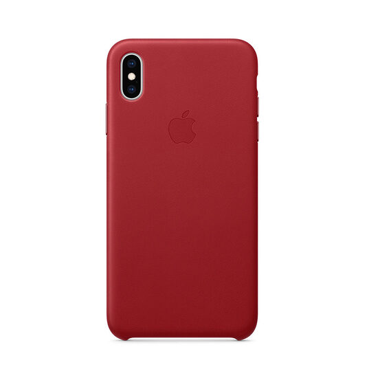 Husa Original iPhone XS Max Apple Leather Red (piele naturala)