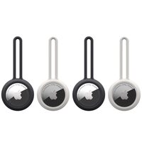 Husa AirTag Apple UAG Dot Loop Black/Marshmallow (4 buc/pachet)