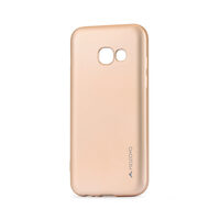 Husa Samsung Galaxy A3 (2017) Meleovo Silicon Soft Slim Gold (aspect mat)