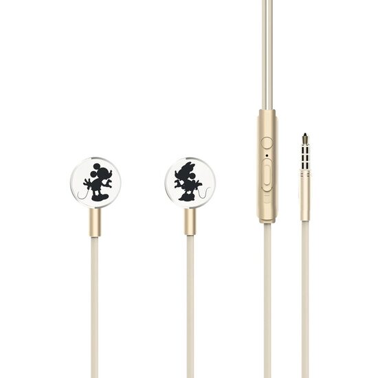 Casti Jack 3.5mm Disney Display Mouse Kissing Gold