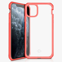 Husa iPhone 11 Pro Max IT Skins Hybrid Solid Plain Coral & Transparent (antishock)
