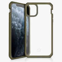 Husa iPhone 11 Pro IT Skins Hybrid Solid Kaki & Transparent (antishock)