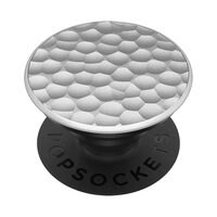 Suport Stand Adeziv Popsocket PopGrip Luxe pentru telefon, Hammered Metal Silver