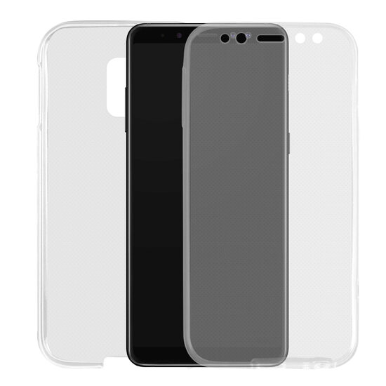 Husa Samsung Galaxy A8 (2018) Lemontti Silicon Full Cover 360 Transparent