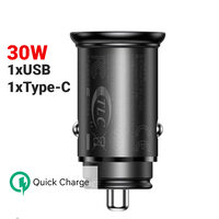 Incarcator Auto Baseus Circular Metal PPS Quick Charger Black