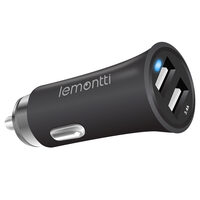 Lemontti Incarcator Auto 3.4A 2 porturi USB-A Negru