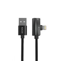 Adaptor tip cablu USB Jellico K18 Black (3.1A, 1m, audio + incarcare)