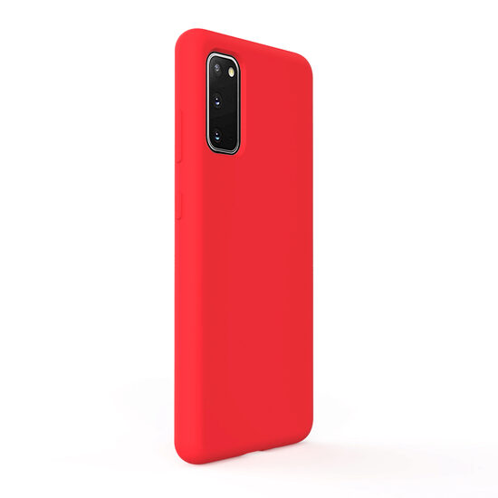 Husa Samsung Galaxy S20 Lemontti Liquid Silicon Red