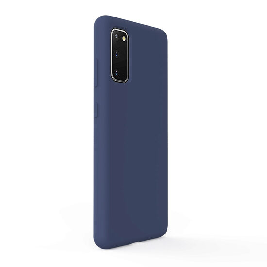 Husa Samsung Galaxy S20 Lemontti Liquid Silicon Dark Blue