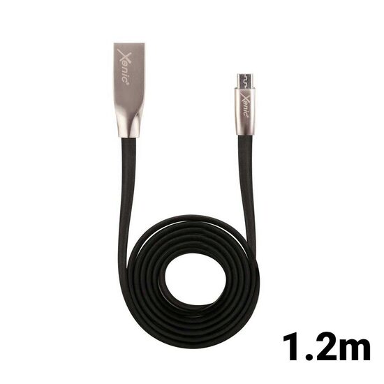 Cablu MicroUSB Xenic Fast Black (1.2m, nickel plated connectors)