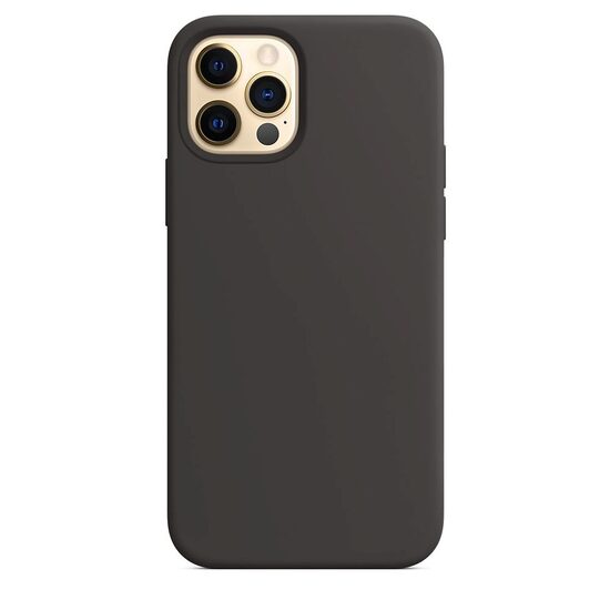 Husa iPhone 12 / 12 Pro Lemontti Liquid Silicon MagSafe  Black