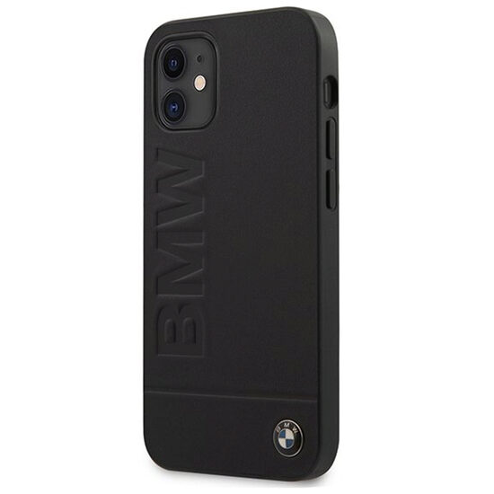 Husa iPhone 12 Mini BMW Signature Logo Imprint Negru
