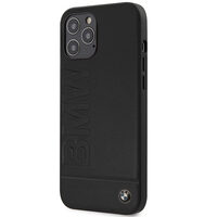 Husa iPhone 12 Pro Max BMW Signature Logo Imprint Negru
