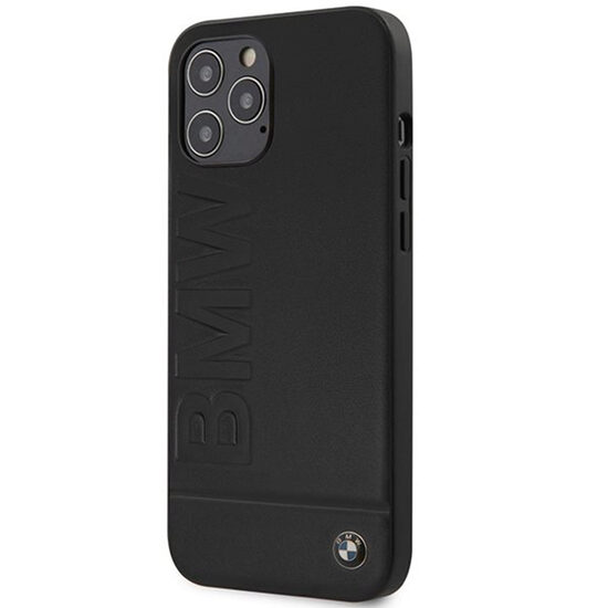 Husa iPhone 12 Pro Max BMW Signature Logo Imprint Negru
