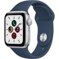 Apple Watch SE, GPS, Carcasa Aluminium 40mm Silver, Abyss Blue Sport Band