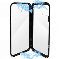 Carcasa iPhone 11 Pro Meleovo Magnetica Dual Glass Black