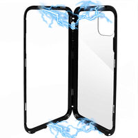 Carcasa iPhone 11 Pro Max Meleovo Magnetica Dual Glass Black