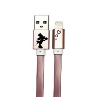 Cablu Disney USB Lightning Minnie Hearts Rose Gold