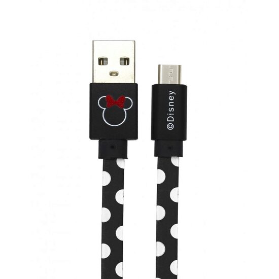 Cablu Disney USB MicroUSB Minnie Dots Black