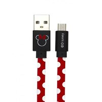 Cablu Disney USB MicroUSB Minnie Dots Red