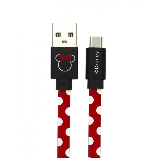 Cablu Disney USB MicroUSB Minnie Dots Red