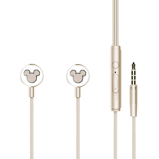 Casti Jack 3.5mm Disney Mickey Head Contour Gold