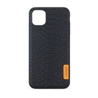 Husa iPhone 11 Pro Meleovo Python Black (placuta metalica integrata)
