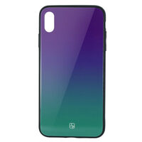 Carcasa Sticla iPhone XS Max Just Must Glass Gradient Purple-Green