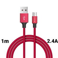 Cablu MicroUSB Devia Pheez Series Red 1m