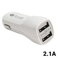 Incarcator auto 2.1A Dual USB Procell Alb