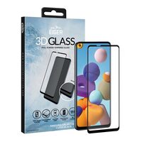 Folie Samsung Galaxy A21s Eiger Sticla 3D Edge to Edge Clear Black