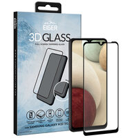 Folie Samsung Galaxy A12 / A32 5G Eiger Sticla 3D Edge to Edge Clear Black