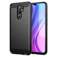 Husa Xiaomi Redmi 9 Lemontti Carbon Case Flexible Negru