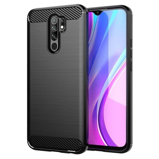 Husa Xiaomi Redmi 9 Lemontti Carbon Case Flexible Negru