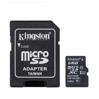 Card Memorie Kingston MicroSD XC 64 GB Clasa 10 + Adaptor SD (45MB/s)