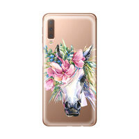 Husa Samsung Galaxy A7 (2018) Lemontti Silicon Art Watercolor Unicorn