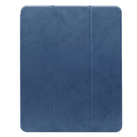 Husa iPad Pro 12.9 inch 2018 Comma Leather Case Blue (pencil slot)