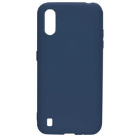 Husa Samsung Galaxy A01 Lemontti Silicon Silky Albastru Inchis