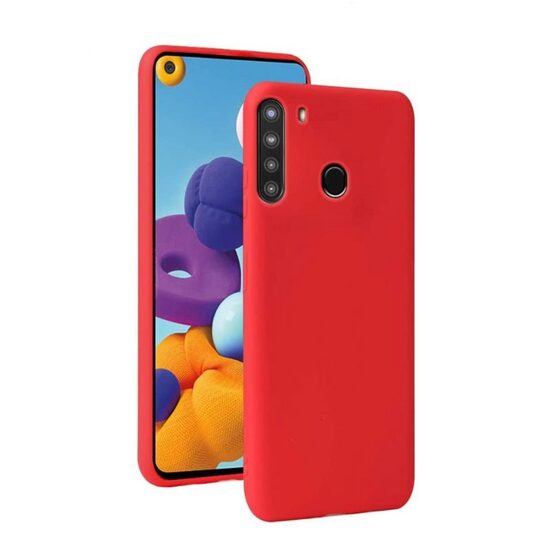 Husa Samsung Galaxy A21 Lemontti Silicon Silky Rosu