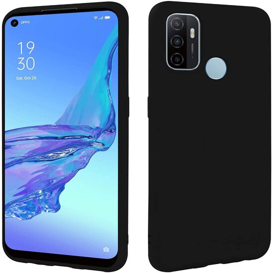 Husa Oppo A54 5G Lemontti Silicon Silky Negru