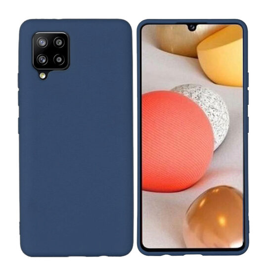 Husa Samsung Galaxy A42 5G Lemontti Silicon Silky Albastru Inchis